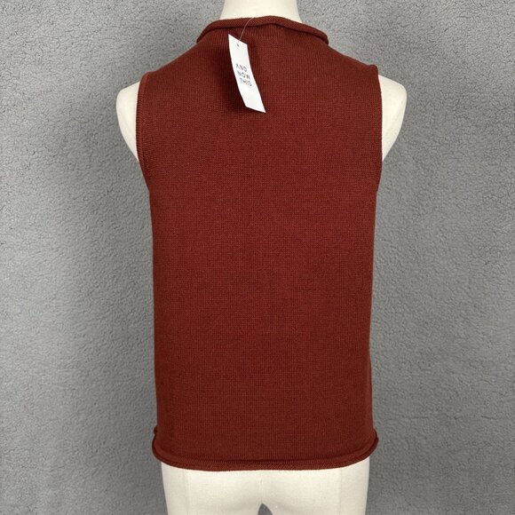 And Now This Women's Sleeveless Sweater Mock Neck Sonoma Brick Small NWT's. - Picture 5 of 8